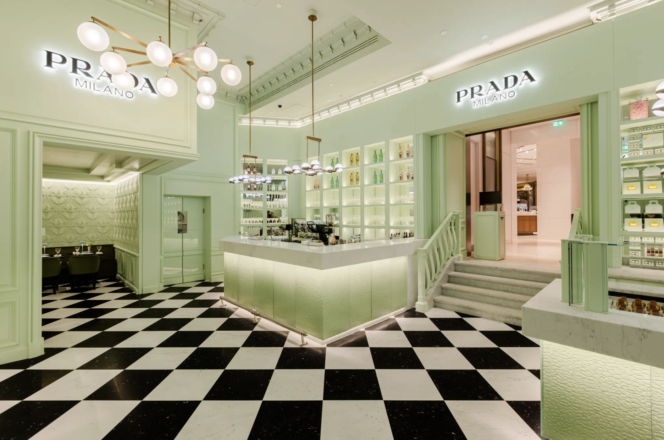 Prada Caffè at Harrods.